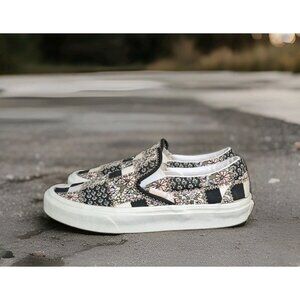 VANS Quilted Pink Black Slip-on Skate Shoes Sneakers Women’s Size 7.5